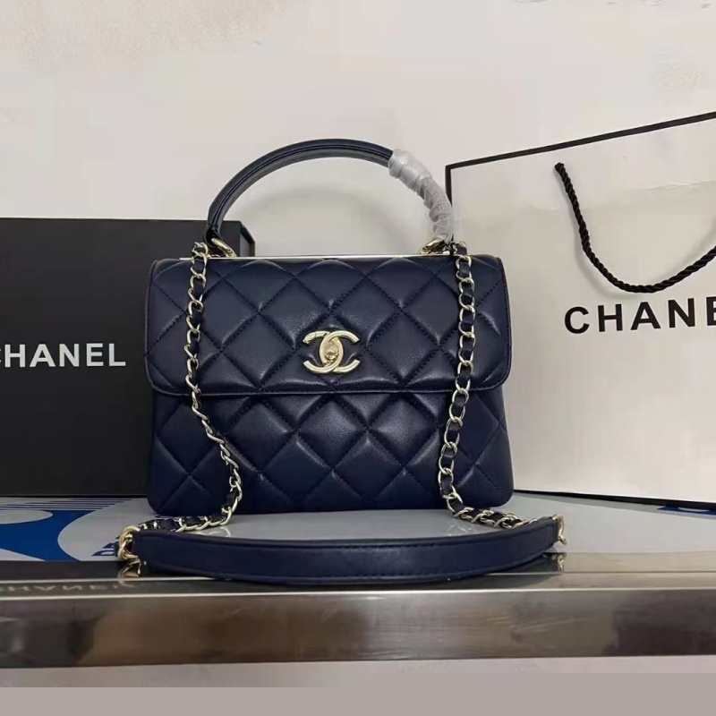 Ch*el top handle bags